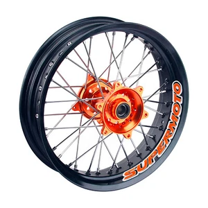 Supermoto Graphics Stickers 17 inch Wheels For Suzuki DRZ 400E DRZ 400SM 13 14 - Picture 1 of 11