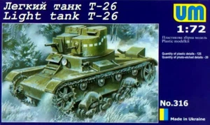 Tanque ligero UMmt 1/72 316 Segunda Guerra Mundial Ejército Rojo Soviético T-26 (versión de doble torreta) - Imagen 1 de 2
