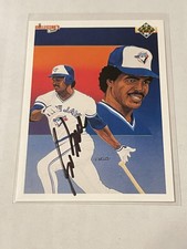 GEORGE BELL 1990 Upper Deck Signed Autograph Card #95 Toronto Blue Jays TOUGH