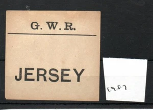 Great Western Railway. GWR - Luggage Label (1987) Jersey - Picture 1 of 1