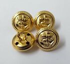 Naval Officers Buttons Ring Back Dress Uniform Issue With Rope Edged Anchor X4