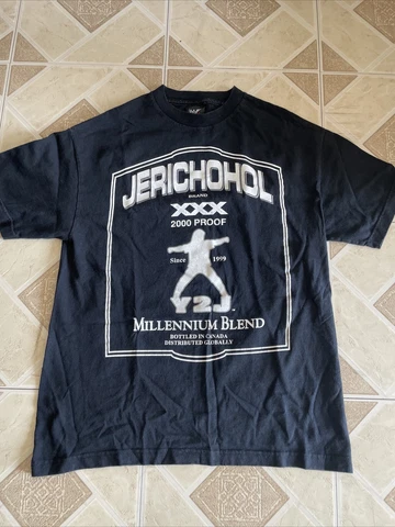 Chris Jericho Y2J 2000 Proof Jerichohol Mens T-shirt WWE/WWF Authentic Vintage Cover