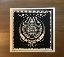 Shepard Fairey Obey Giant RECORDS Signed Numbered Screen Print 35/200 RARE