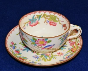 Antique MINTON Fine China England Old Globe Mark CUCKOO Set Cup & Saucer #3934 2 - Picture 1 of 4
