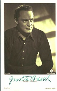 Gustav Diessl Original Signature On Ross Card No. 6121d