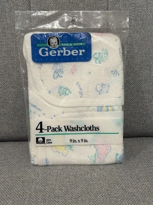 Paquete de 4 paños Gerber vintage animales 9 pulgadas X 9 pulgadas hechos en EE. UU. Foto 1 de 2