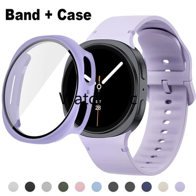 Silicone Band Strap+PC Case Screen Protector for Samsung Galaxy Watch 8 40mm44mm - Image 1 of 4