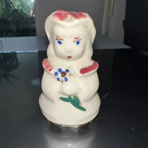 Shawnee Pottery Bo Peep Shaker singolo porta sale o pepe fiore blu ceramica - Foto 1 di 8