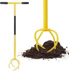 Hand Tiller Tool for Soil Aeration Loosening Weeding in Beds Boxes Compact
