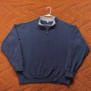 Peter Millar Sweatshirt Herren XL 1/4 Zip blau Pull Over Performance Golf - Bild 1 von 7