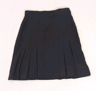 Jones Wear Falda Plisada Negra Para Mujer 8 Largo 21" Cremallera Lateral Hecha en EE. UU. De Colección Foto 1 de 4