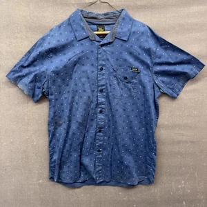 Lost at Sea Shirt Mens Large Blue Short Sleeve Button Up Casual Summer Print - Picture 1 of 11