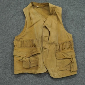 Vintage RedHead Vest Adult Brown Canvas Half Moon Game Pocket Red Head 30s 40s - Picture 1 of 20