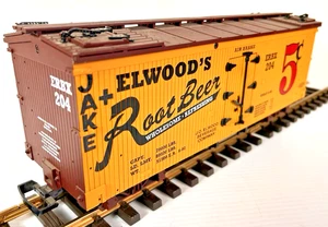 USA TRAINS R16056 Elwood’s Root Beer Refrigerator Car G Scale W/ Box - Picture 1 of 15