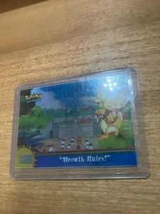 2000 Topps Pokemon Series 3 TV Animation OR13 Meowth Rules Foil Blue Logo NM - Picture 1 of 2