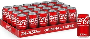 Coca-Cola Original Taste - 24 Cans (330ml Each) - UK Fast & Free Delivery - Picture 1 of 5