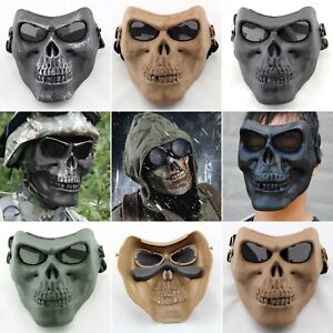 Skeleton Motorcycle Full Face Mask Halloween Party Costume Airsoft Skull Mask US