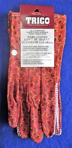 Work Gloves Gardening & All-Purpose Flower Design Palm Grip Surface Trico (e) - Picture 1 of 1