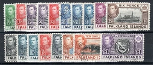 Falkland Islands 1938-50 set SG 146-63 FU CDS - Picture 1 of 1