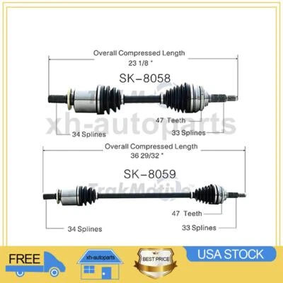 2 ejes delanteros izquierdo delantero derecho TrakMotive CV para Chevrolet Optra 2004~2009 Foto 1 de 3