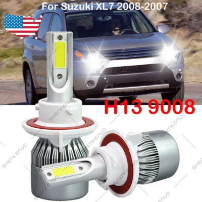 2X H13 9008 LED Headlight Kit Bulb For Suzuki XL7 2008-2007 6500K White light US - Изображение 1 из 4