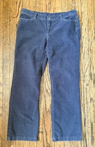 Pantalones de pana gris Columbia para mujer talla 12 pierna recta minimalista neutro norma - Imagen 1 de 6