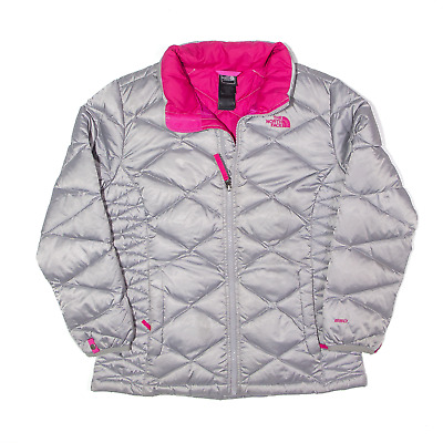 THE NORTH FACE Down Insulated 550 Jacket Silver Nylon Puffer Girls XL • 33.32€