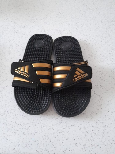 Ciabatte Adidas unisex adulto nero oro taglia 6