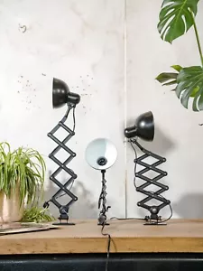 Kaiser Idell 6718 Scissors Lamp 1930, Black restored Bauhaus Wall light Antique - Picture 1 of 13