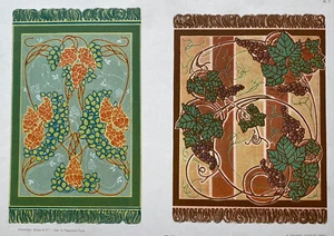 Paris 1920 - Französische Deko TAPIS "E.A. Sequy " Design Antike Lithographie - Bild 1 von 10