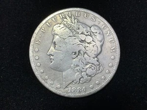 1884 Morgan Silver Dollar $1 90% Silver - Picture 1 of 2