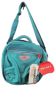 VINTAGE NWT NEW Delsey 12" Carry-On EMERALD Travel Overnight Bag Shoulder Strap - Picture 1 of 17