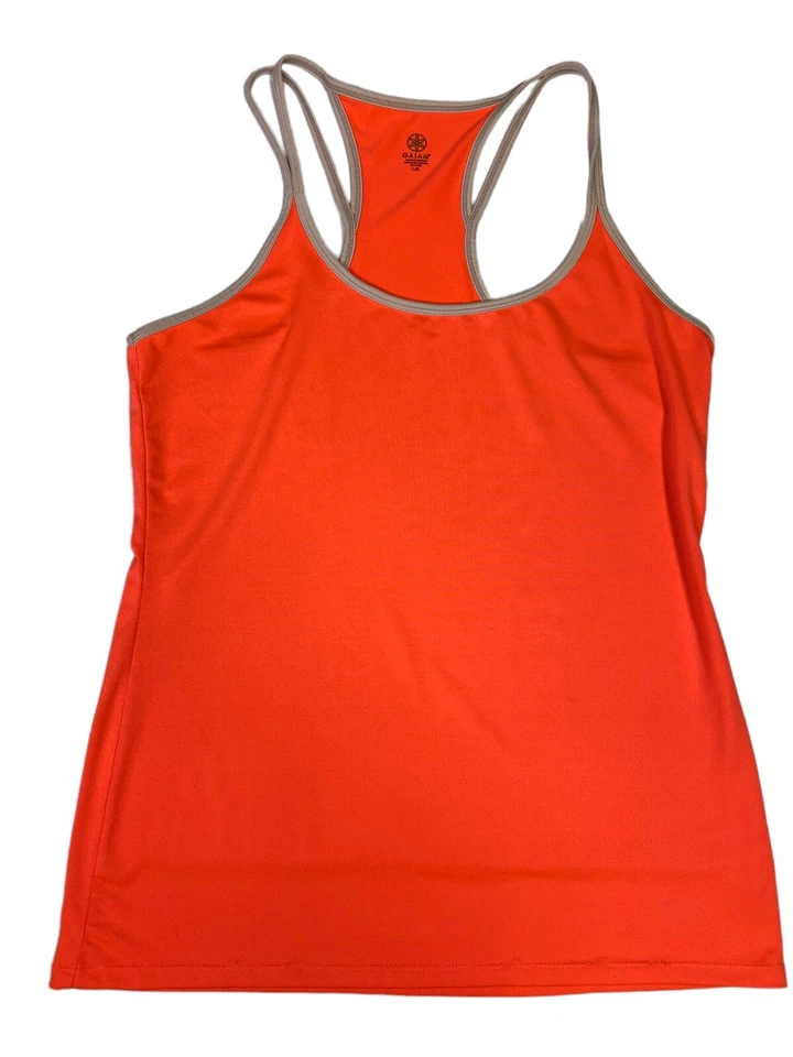 Camiseta sin mangas grande naranja Gaiam para mujer usada en excelente estado Foto 1 de 4