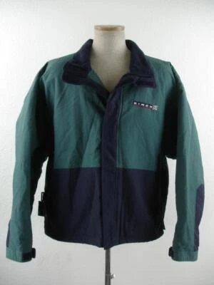 Vtg Men's XXL Cinch Western Jacket Fleece Lined Navy Blue Green Full-Zip Chore - Image 1 of 4