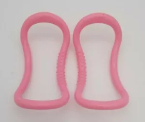 4 Yoga Circles / Rings Pink Stretch Resistance Pilates Fitness Tools - Picture 1 of 2