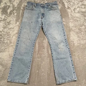 Pantalones de mezclilla Levis 517 para hombre 34x32 azul bootcut lavado claro vaquero occidental - Imagen 1 de 11