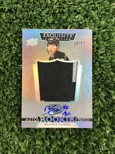 Brandt Clarke 2022-23 UD Exquisite Collection Rookie Patch Auto /92 Kings (RC) - Picture 1 of 6