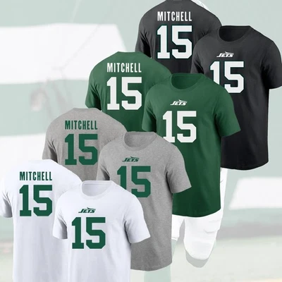 LO ÚLTIMO - Adonai Mitchell #15 New York Jets 2025 nombre y número del jugador S-5XL para fanáticos Foto 1 de 2