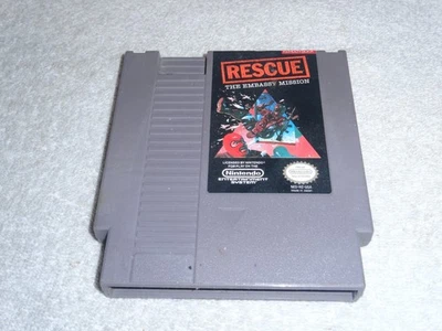 Rescue: The Embassy Mission Nintendo NES Authentic Tested Working Video Game 083 - Image 1 of 4