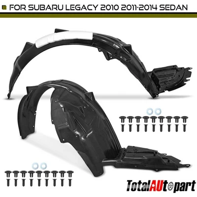 2x Forros interiores de guardabarros con espuma aislante para Subaru Legacy 2010-2014 delantero Foto 1 de 4