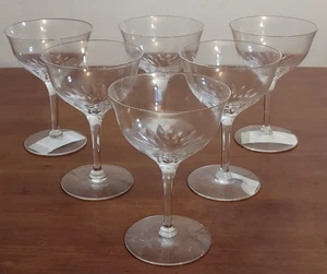 SENECA Elegantes Glas FIRST LADY Schliff 1408 Kristall 6 Schnaps Cocktail Stiele 1963 - Bild 1 von 5