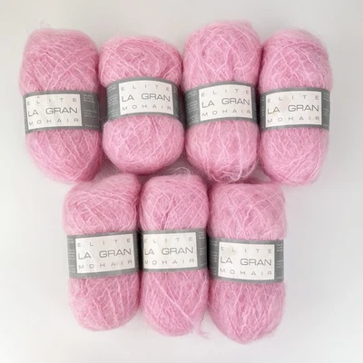 Fio Classic Elite La Gran Mohair cor 6589 rosa 7 bolas mohair 1 1/2 oz 90yds - Imagem 1 de 4