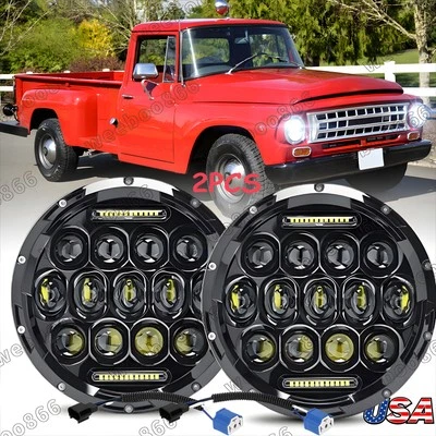 Faros redondos LED de haz alto/bajo para International Harvester serie R 2 piezas 7" Foto 1 de 4