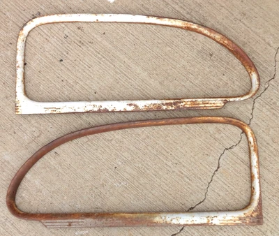 Chevy 1937 1938 sedán de 2 puertas cuarto ventana adorno molduras originales GM par Foto 1 de 4