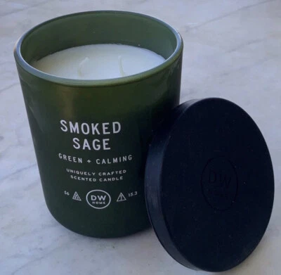 DW HOME VELA AHUMADA SALVIA VERDE CALMANTE CERA DE SOJA 2 MECHAS RICAMENTE PERFUMADAS 15,3 OZ Foto 1 de 3