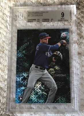2014 Bowman Sterling Japan-Fractor /25 Luis Sardinas #6 Rookie BGS 9 Mint - Image 1 of 3