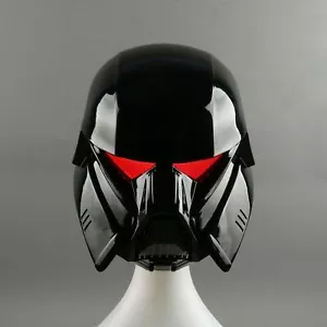 Casco Mandaloriano Soldado Oscuro con Ojos LED Star Wars Casco Máscara Utilería Juegos con disfraces - Imagen 1 de 9