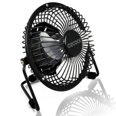 O2COOL 4" USB Personal Desk Fan – Portable Mini Table Cooling Fan - Black - Image 1 of 4