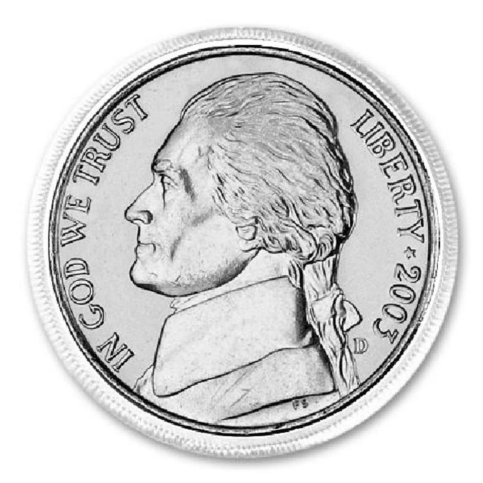 Níquel - 3" Coser/Planchar en Parche Moneda Coleccionista Dinero Moneda Foto 1 de 1