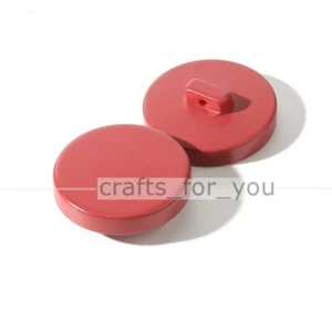COLOURED RESIN SHANK BUTTONS ROUND 15MM-34MM FOR CLOTHING BAG SEWING CRAFTS DIY - Picture 1 of 12